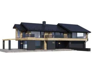 Modern house V87 3D model