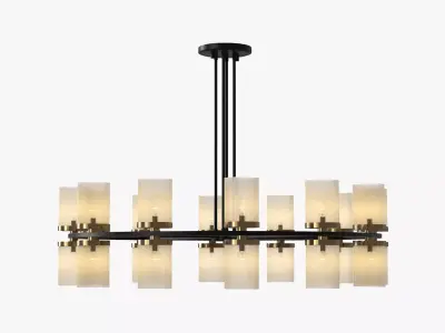 Stiffel Palais Champagne Glass 24-Light Chandelier 3D model