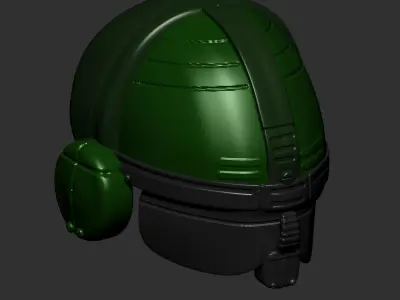 High quality scifi helmet high poly sculpt ver 4 3d printable 3D model