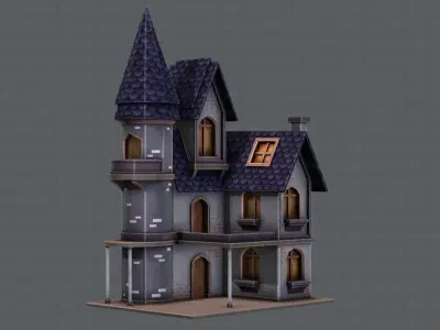 House Cartoon V09 Low-poly 3D model