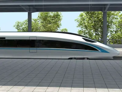 High-speed Railway Station 01 3D model