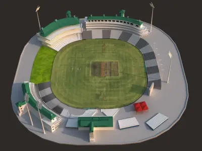 NewZealand Cricket Stadium 3D model