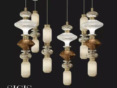 BALLET CEILING LAMP 3D model