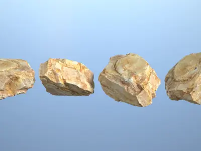 6 Modular Cliff Rocks - 240814 Low-poly 3D model