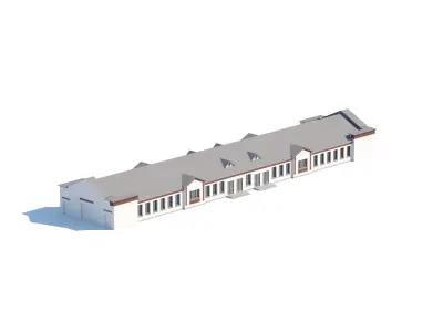 Industrial Warehouse 3D Model with Office Space 3D model