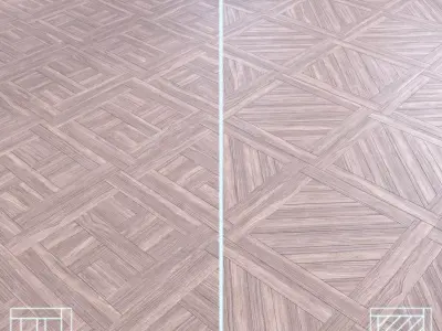 Parquet - Laminate - Wooden floor 2 in 1 Low-poly 3D model 126