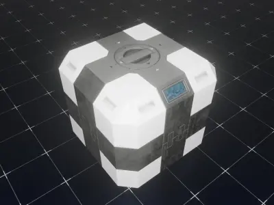Sci-Fi Crate Low-poly 3D model