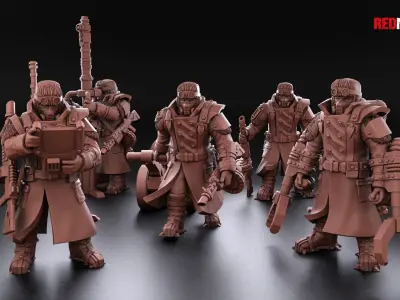 Ice Warriors - Artillery crew of the Imperial Force 3D print model