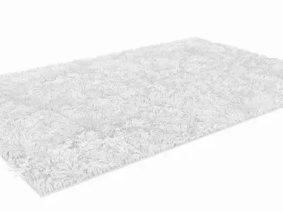 Carpet bathroom rug with pattern 3D model
