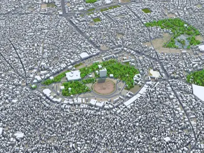 Multan Pakistan 40km AI Low-poly 3D model