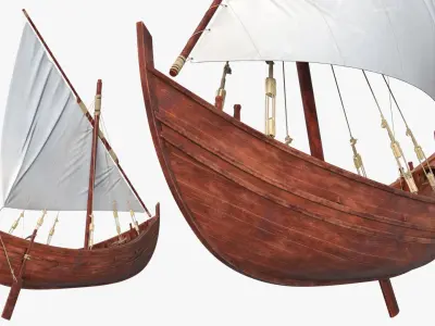  Yenikapi 12 Wooden Sailing Boat Vintage 