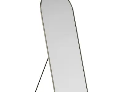 Floor mirror semicircular wardrobe wide and narrow 3D model