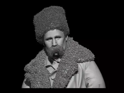 Taras Shevchenko Realistic Bust 3D print model