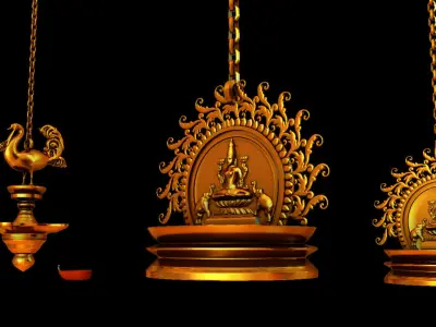 antique lights lamp 3d model 3D model