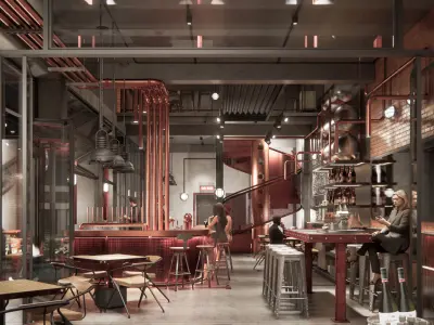 TAPROOM BREWERY ARCHITECTURE AND INTERIOR DESIGN 3D model