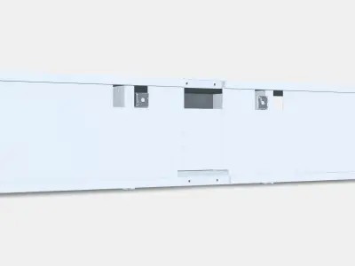 BESTA TV bench with drawers and door 5 Low-poly 3D model