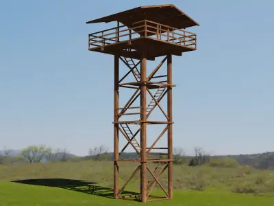 Watch Tower Low-poly 3D model