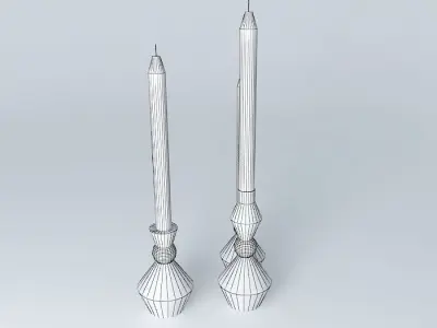 Crate and Barrel Denby Candle Holders Free 3D model