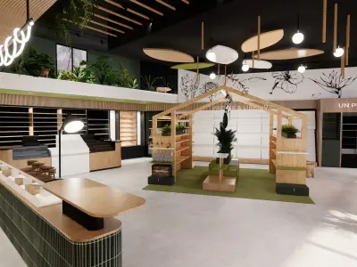  3D interior design shophouse using Sketchup and Enscape 3D print model