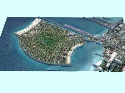 Pearl Jumeirah Island 3D model