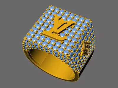 LV diamond ring 3D print model