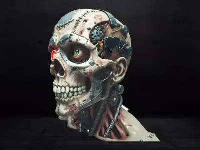 Skull Robot 3D print model