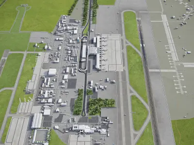Kyiv Boryspil Airport Low-poly 3D model