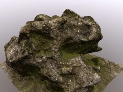 Rock Mount Low-poly 3D model get