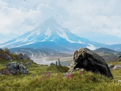 Epic Mountains Pack - Unity 2017 Project - BUILT-IN version Low-poly 3D model