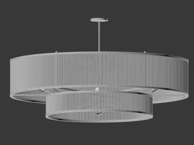 Marais Linear and Marais Round Chandelier Set 3D model
