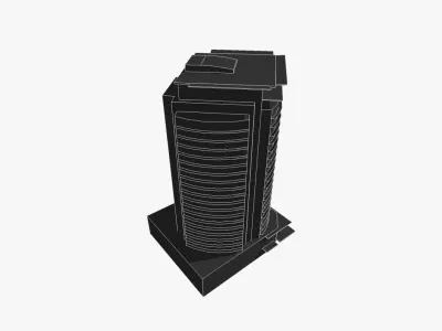 WHK Horwath Center Low-poly 3D model