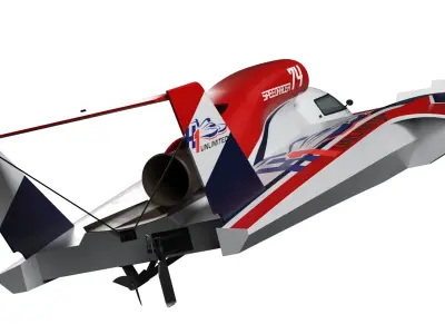  High Speed Hydroplane Boat Simplified 