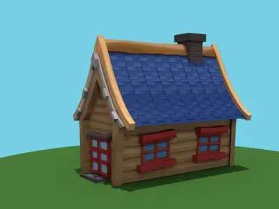 Cartoon Cottage 3D model