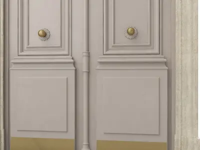 Entrance classic door 26 3D model