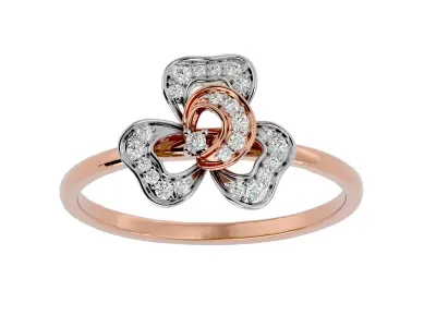 Light Minimalist Diamond Ring 3D print model 33