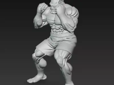 Sagat from Street Fighter 3D print model