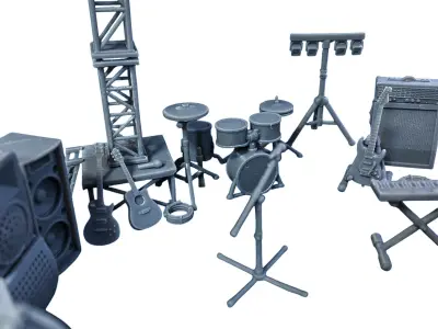 Music Stage 3D print model