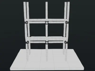Old Scaffolding Low-poly 3D model