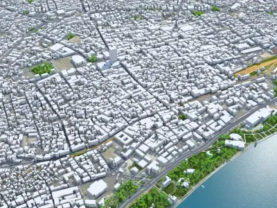Mersin Turkey 30km Low-poly 3D model