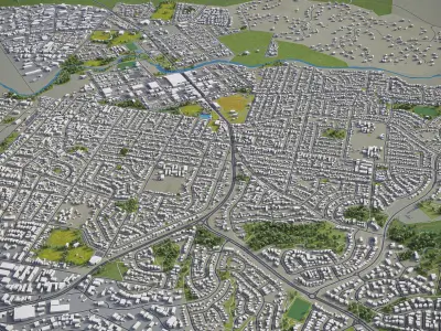 Queanbeyan Low-poly 3D model