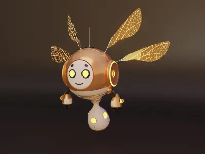 Flying Robot Low-poly 3D model
