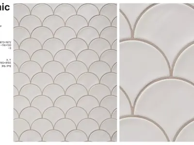 Fishscale Tiles in Straight Set Texture