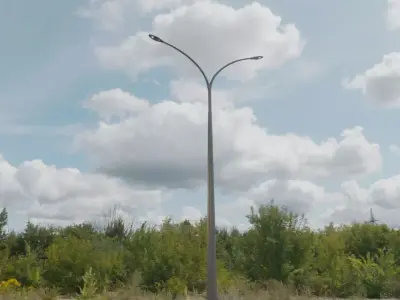 Sci-Fi Street Light 14 version 16 10m with pole 4 Low-poly 3D model