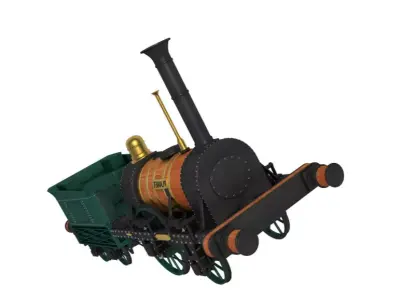 Planet by Robert Stephenson 1830 Locomotive 3D model