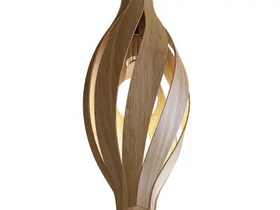 Wooden Hanging Lamp 3D model purchase