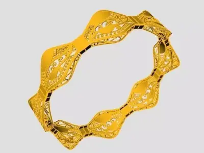 1376 Royal Colonnade Bangle 8gm 3D print model