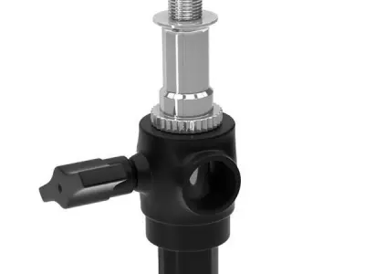 Professional studio strobe with beauty dish 3D model