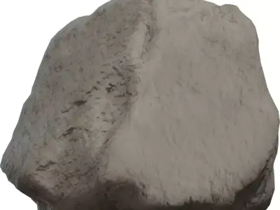 Photorealistic Single Rock  Low-poly 3D model