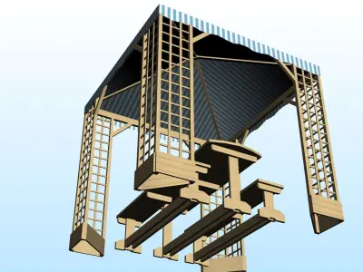 OUTDOOR FURNITURE 27 Low-poly 3D model