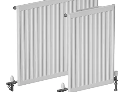 Heating radiator panel steel flat 3D model